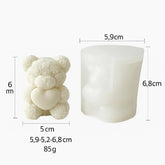 Molde Silicona Suave Oso Textura Rosas 3D